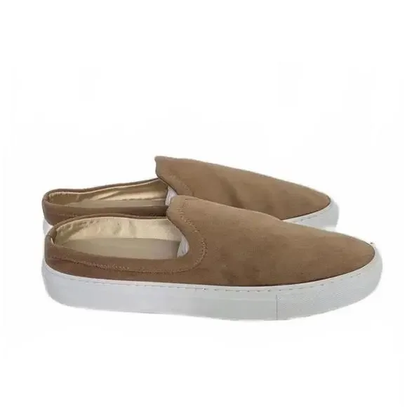 Jenni Kayne Suede Slider Sneakers In Honey Tan Size 40 US 10 New - Picture 2 of 6